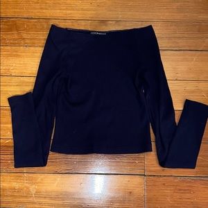 Brandy Melville navy off the shoulder shirt
